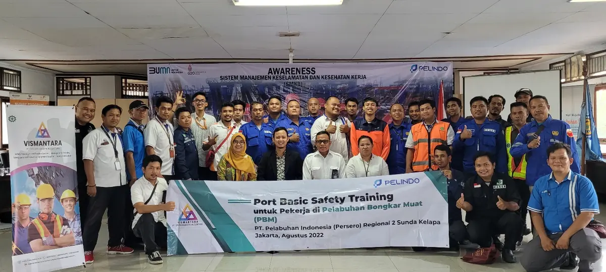 Port basic safety training for port loading and unloading workers, Pelindo Regional 2 Sunda Kelapa, Jakarta